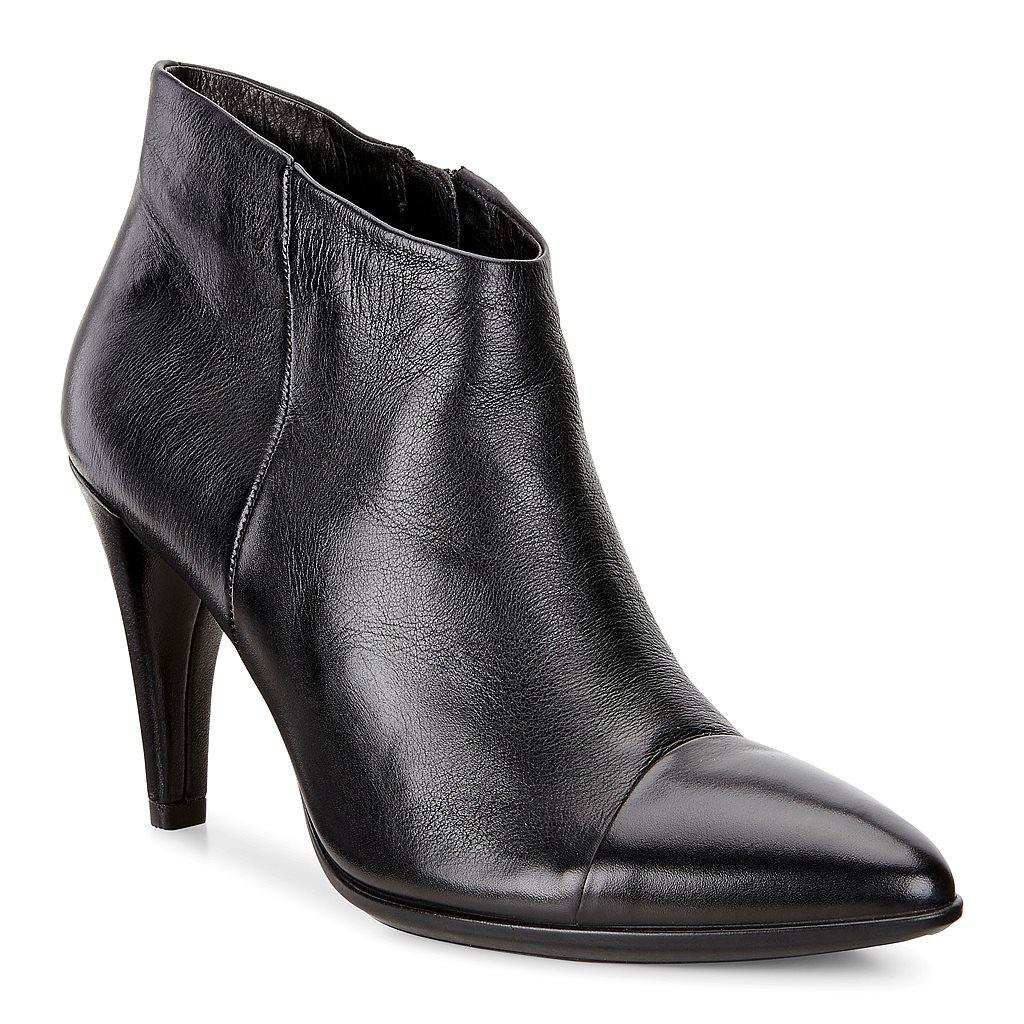 Ecco Shape 75 Pointy Womens Heeled Boots In Black Online - India IPQ-094127